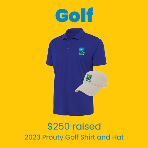 Prouty Golf Shirt and Hat