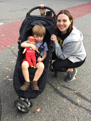 Cal, Nicky the doll, and I were ready to run for CHaD in 2017!