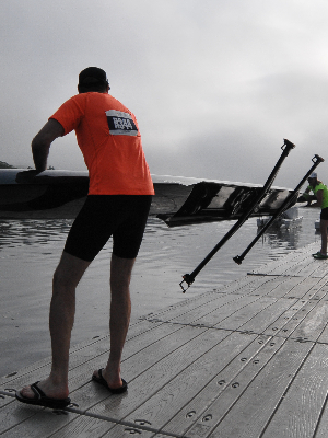 Nat getting ready to row the 2019 Prouty.