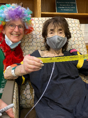 Mimi & angel Judy Csatari at Dartmouth Cancer Center NCC on Prouty day 2023