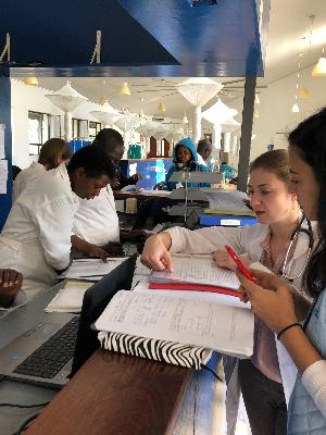 Our first Dartmouth Global Oncology fellow Victoria Forbes overseeing chemotherapy orders in Butaro Rwanda
