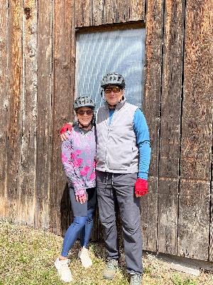 Mark & Kathy training for the Prouty ride.