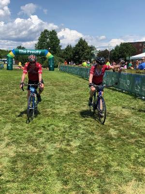 Jim and Pam Baucom at the Prouty finish 2024