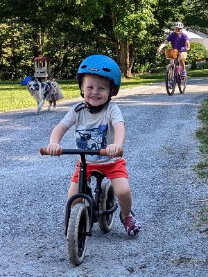 Parker Harvey - our future Prouty Rider - Kim is close behind