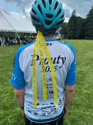 my ribbons in memory of dear friends and in support of lives ongoing with cancer