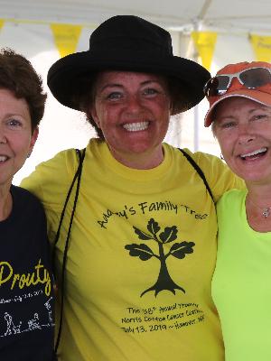 Jean Brown, Cindy Spicer, and me.  They are legends at the Prouty!