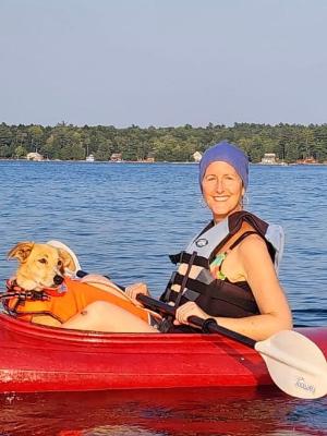Lisa having fun in Maine with old friends!