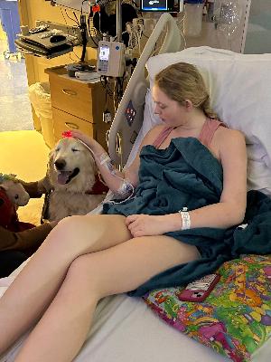 Greta and Cooper the dog